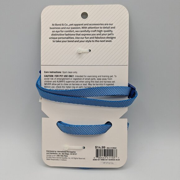 Bond & Co. Kitten Harness and Lead Set, Blue, One Size, NEW - Picture 4 of 7